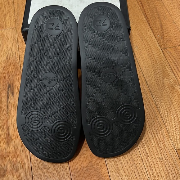 Gucci Shoes Gucci Slides Size 35 Black With Gold Gucci Horsebit Pool Slides Mules Gucci